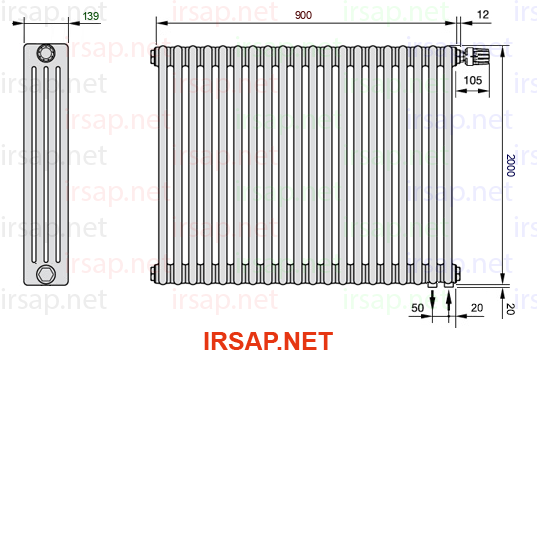 Радиатор IRSAP Tesi 42000/20 T25 CL 01